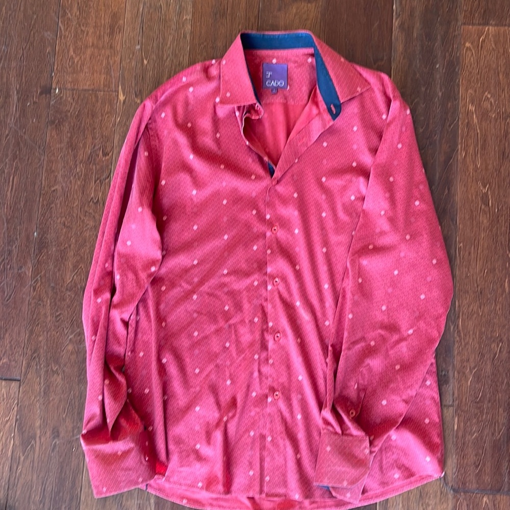 Mens dress shirt, red, L